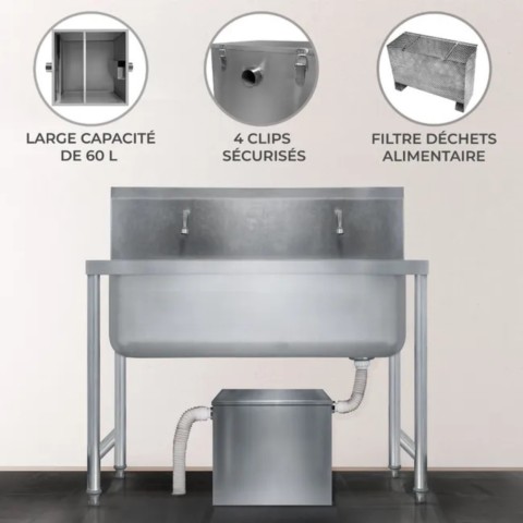 Capacite bac a graisse restaurant 60L