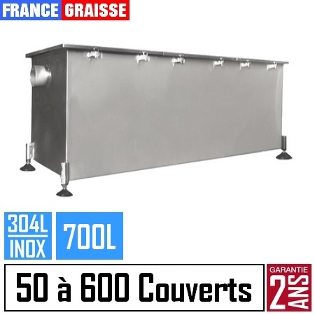 bac à graisse cave-extérieur 600 couverts jour inox professionnel - 700L