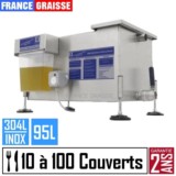 bac à graisse automatique restaurant 100 couverts jour inox professionnel - 95L
