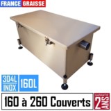 Bac à graisse restaurant 260 Couverts/jour - 160L - Inox sous plonge ou sous évier (Gamme PREMIUM)