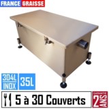 Bac à graisse restaurant 30 Couverts/jour - 35L - Inox sous plonge ou sous évier (Gamme PREMIUM)
